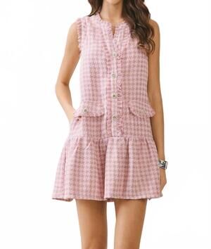 NEW PRETTY FOLLIES rosé date mini dress in peach